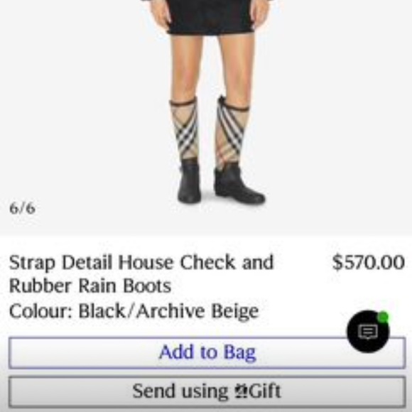 Burberry Rubber Rain Boots - Picture 6 of 6